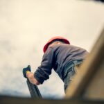 Εργάτης οικοδομών στη Γερμανία κατά τη διάρκεια εργασίας κατασκευής