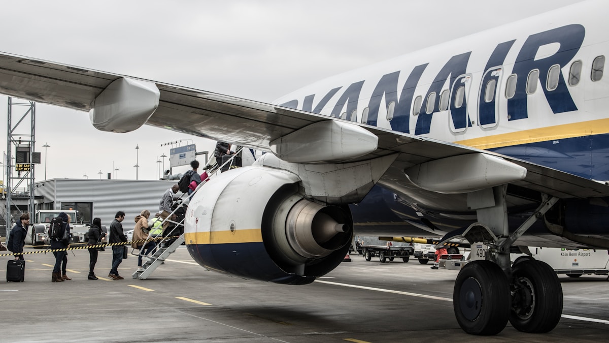 Αεροπλάνο της Ryanair σε γερμανικό αεροδρόμιο