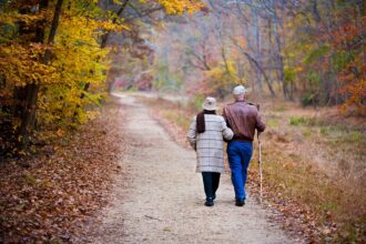 Elderly residents in a German town highlighting demographic trends