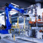 Robotic arms working in a German manufacturing plant