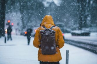 Sudden weather change in Germany with autumn frost and snow in the Alps
