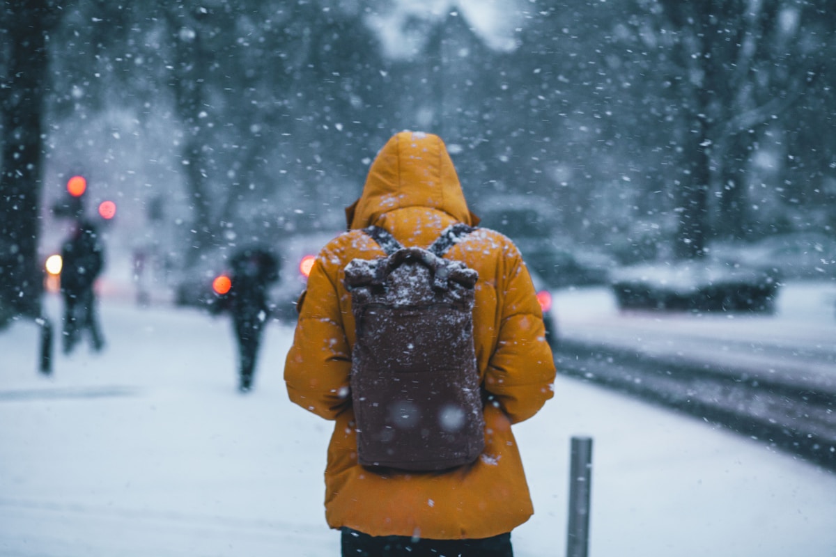 Sudden weather change in Germany with autumn frost and snow in the Alps
