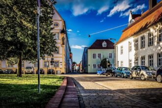View over Ingolstadt city center highlighting financial challenges of the municipality