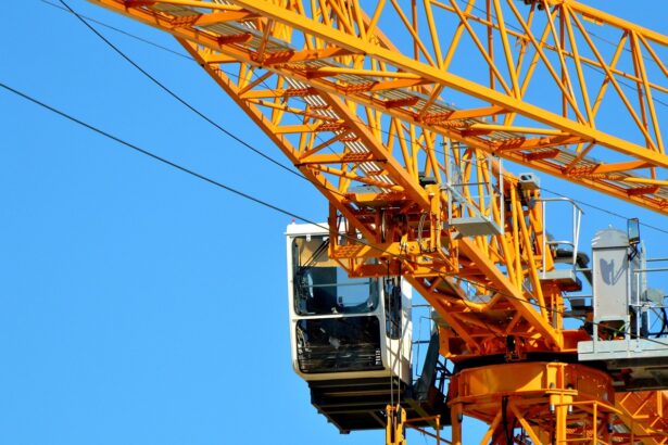 Collapsed construction crane on a residential street in Munich’s Trudering district