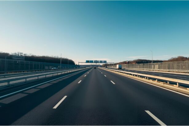 Six-lane A3 motorway under construction in Bavaria, Germany