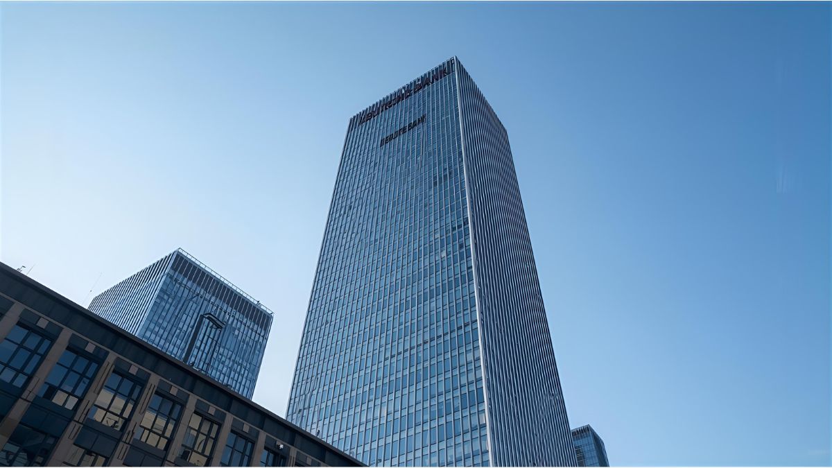 Deutsche Bank headquarters in Frankfurt after reporting record Q3 profit