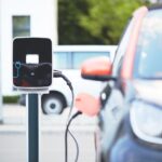 Public EV charger in Germany showing error message due to contract dispute