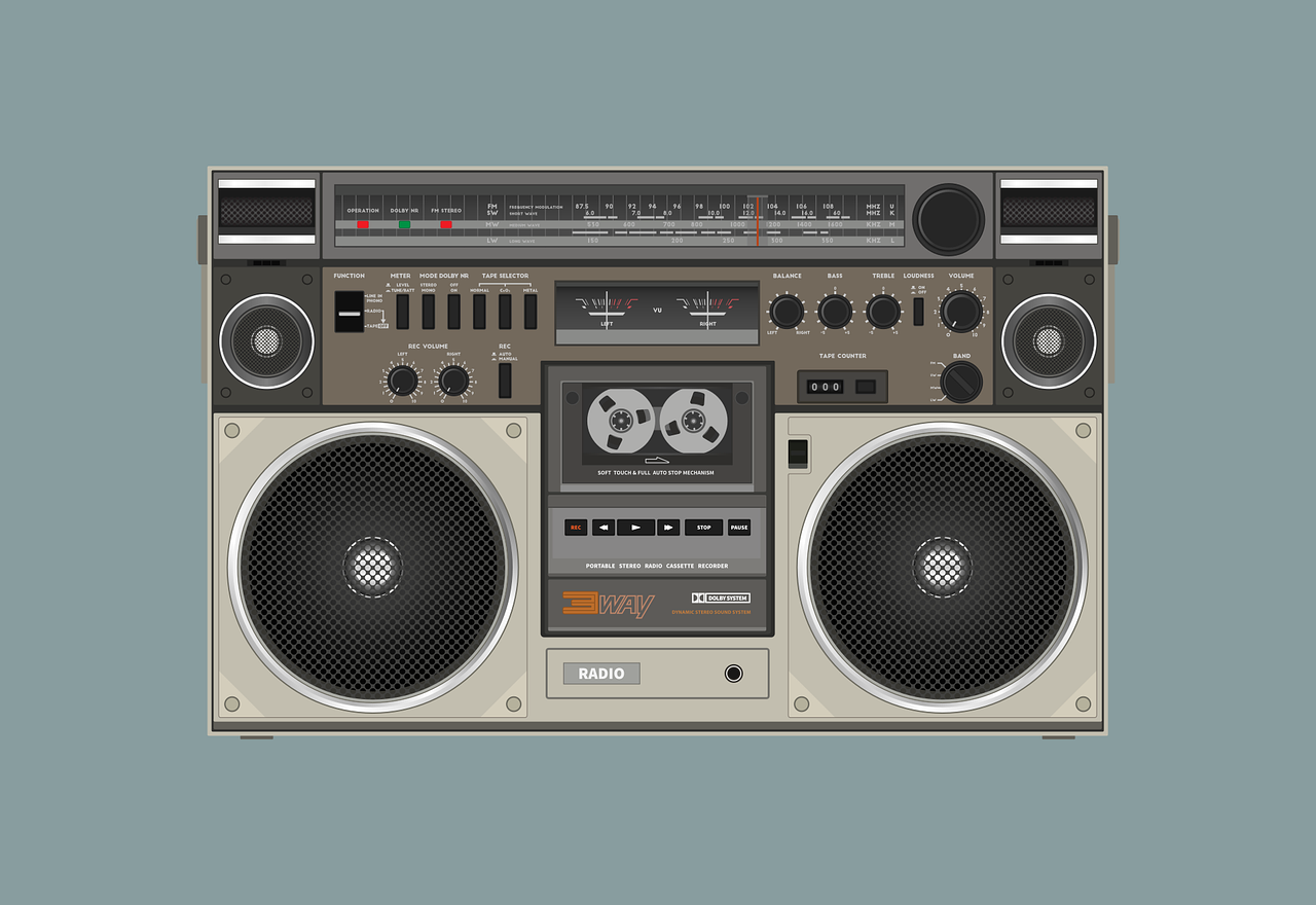 Empty radio studio in Bavaria after local station Extra-Radio stopped broadcasting