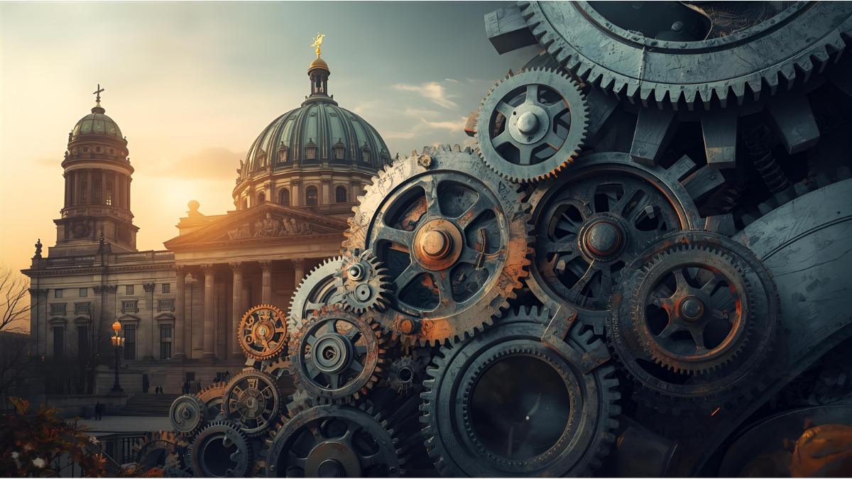 Berlin government district representing Germany’s plan to cut bureaucracy