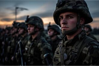 German soldiers in training as Germany considers a Danish-style conscription system