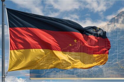 View of Berlin’s government district with cloudy skies, symbolizing Germany’s economic slowdown