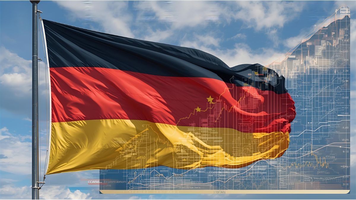 View of Berlin’s government district with cloudy skies, symbolizing Germany’s economic slowdown
