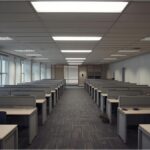 Empty office space in a German government building representing high sick leave