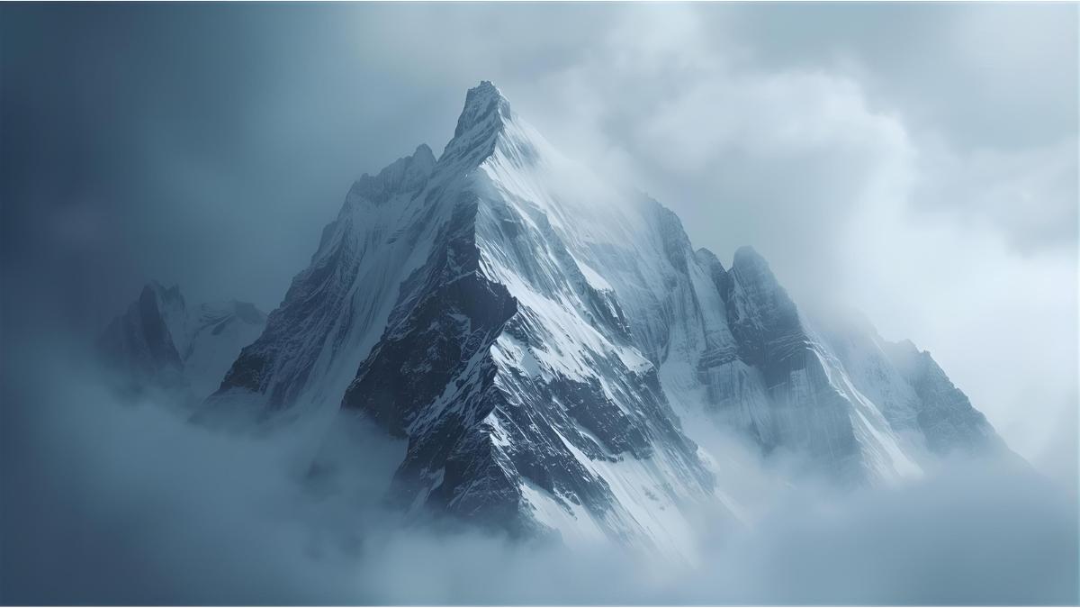 Snow on mountain peaks in southern Germany after a cold front