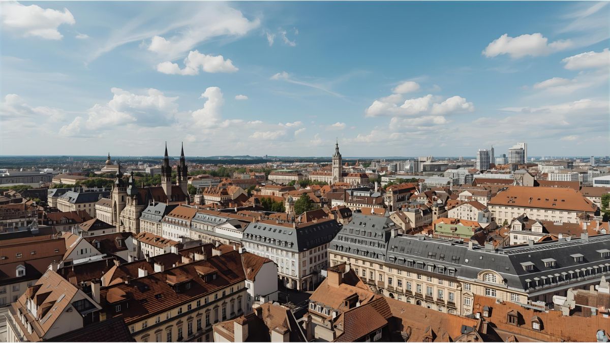Panoramic view of Munich city centre highlighting rich urban lifestyle