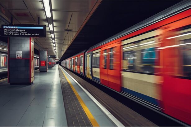 U-Bahn platform at Neuperlach Zentrum station in Munich