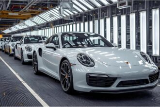 Porsche factory in Stuttgart amid financial restructuring