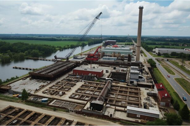 Construction work at former Gundremmingen power plant in Bavaria