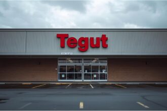 Closed Tegut supermarket branch in southern Germany