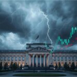 Bundesbank building in Frankfurt symbolising warning of financial instability