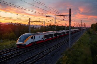 High-speed train representing Europe’s plan to improve fast rail connections