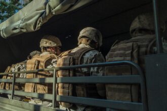 Στρατιώτες του γερμανικού στρατού σε φορτηγό