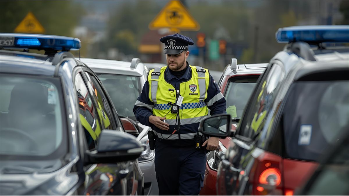 German federal police display seized weapons found during border inspections