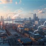 Chancellor Merz presenting economic trend lines on German investment and spending