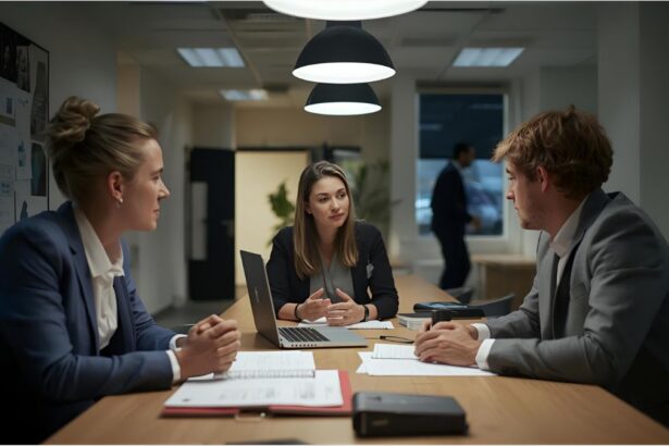Job centre employee advising a Bürgergeld recipient in Germany about work placement
