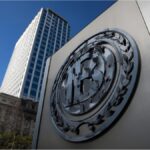 IMF headquarters building as new report warns of rising European debt
