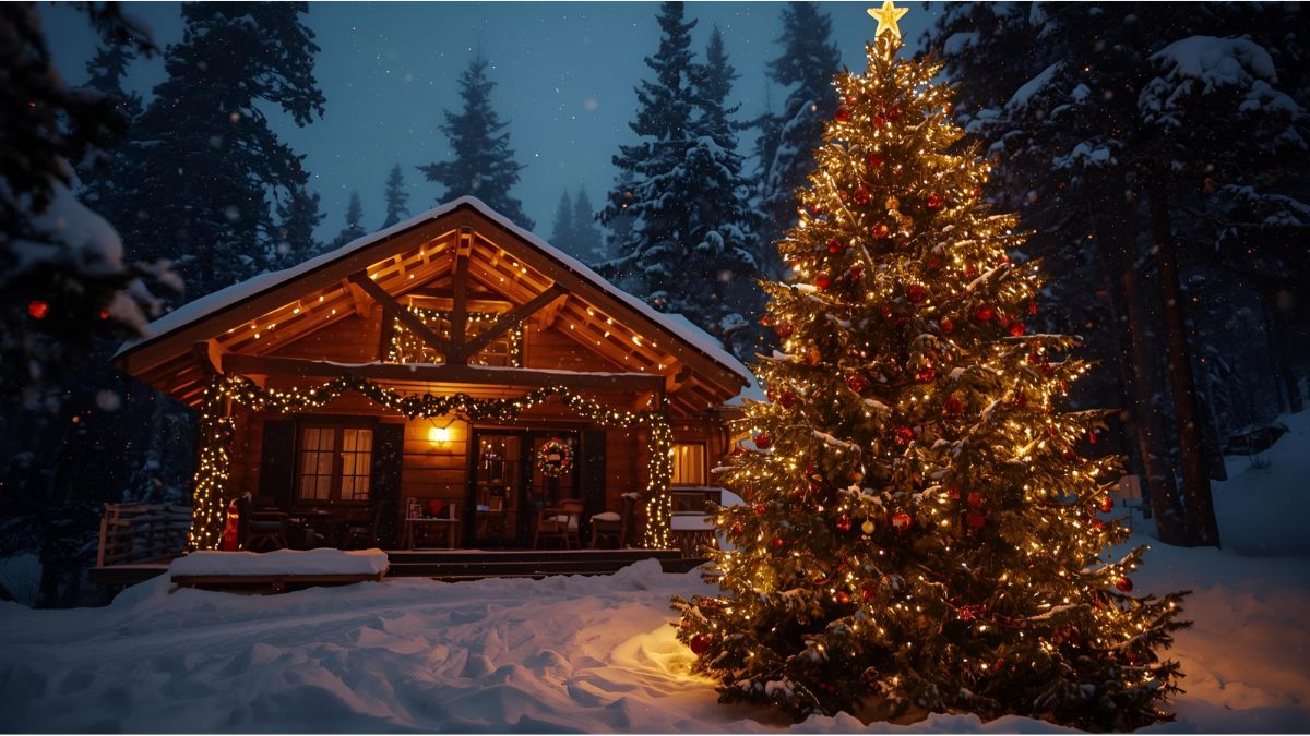 Austrian Christmas tree from Ellmau standing on Marienplatz in Munich