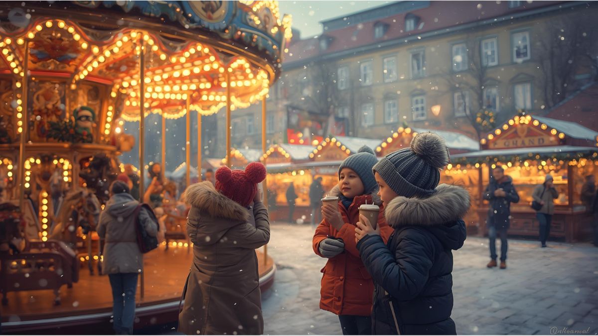 Families enjoy Munich’s Christmas markets with children’s rides, crafts, and storytelling sessions