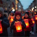 Children with glowing lanterns celebrate St. Martin’s Day during Munich’s 2025 parades