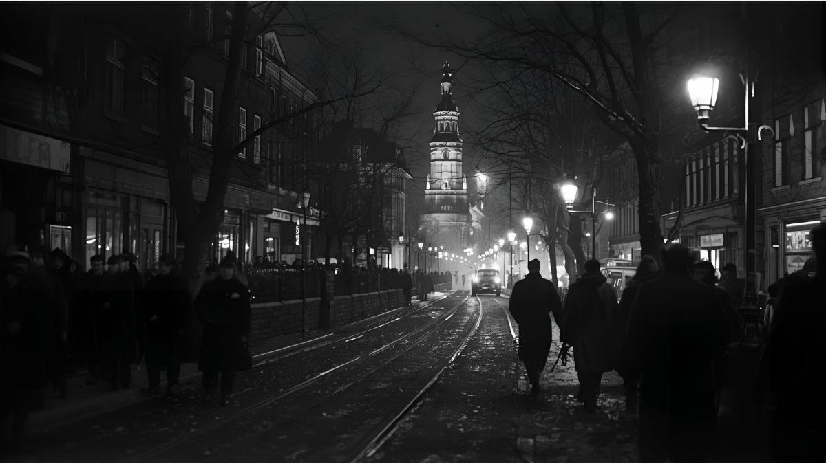 Candles and memorial plaques in Berlin during November 9 remembrance for Kristallnacht and the fall of the Wall